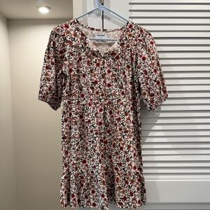 Old Navy Floral Dress with Red and Black Pattern